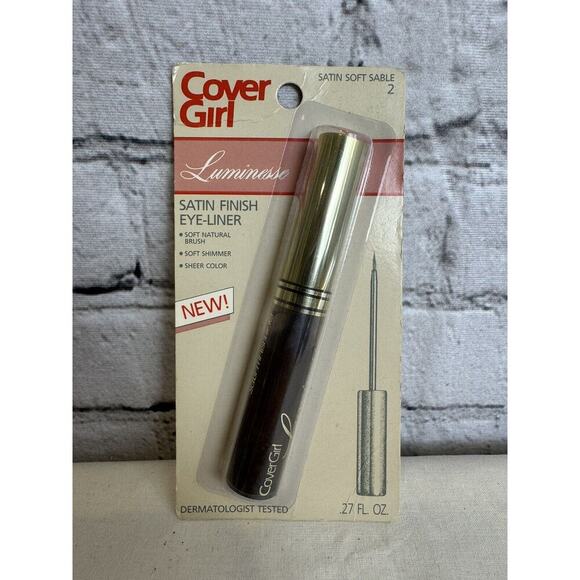 COVERGIRL Other - Cover Girl Luminesse Satin Finish Eyeliner‎ Liquid Soft Sable Brown VTG NOS